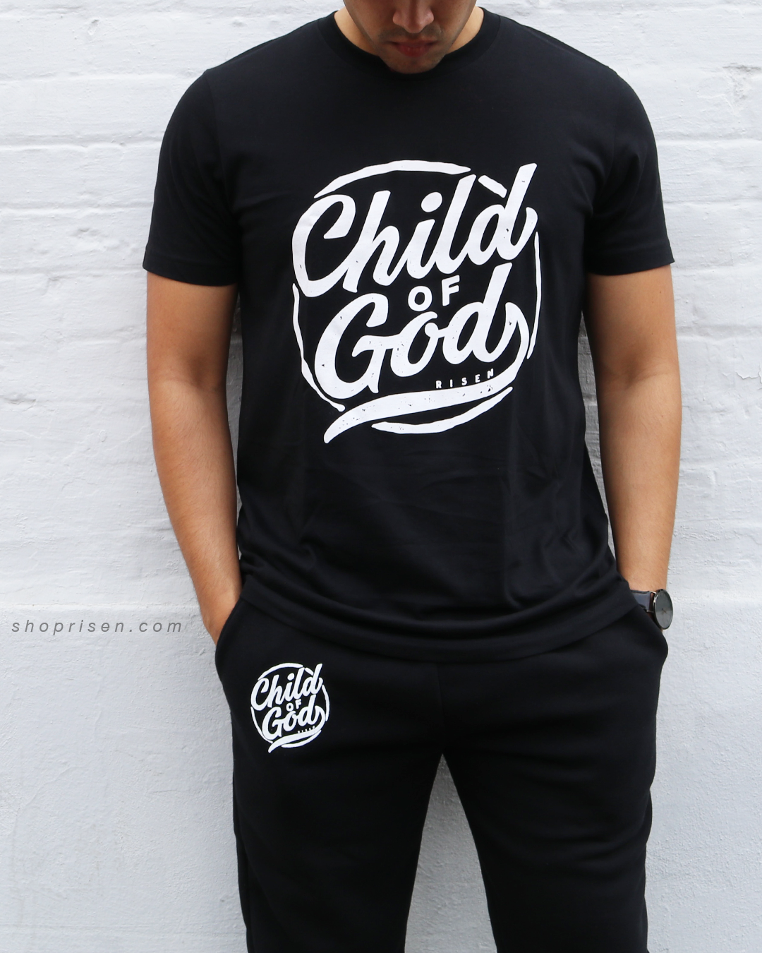 Risen Child of God Black Unisex Graphic Cotton Tee