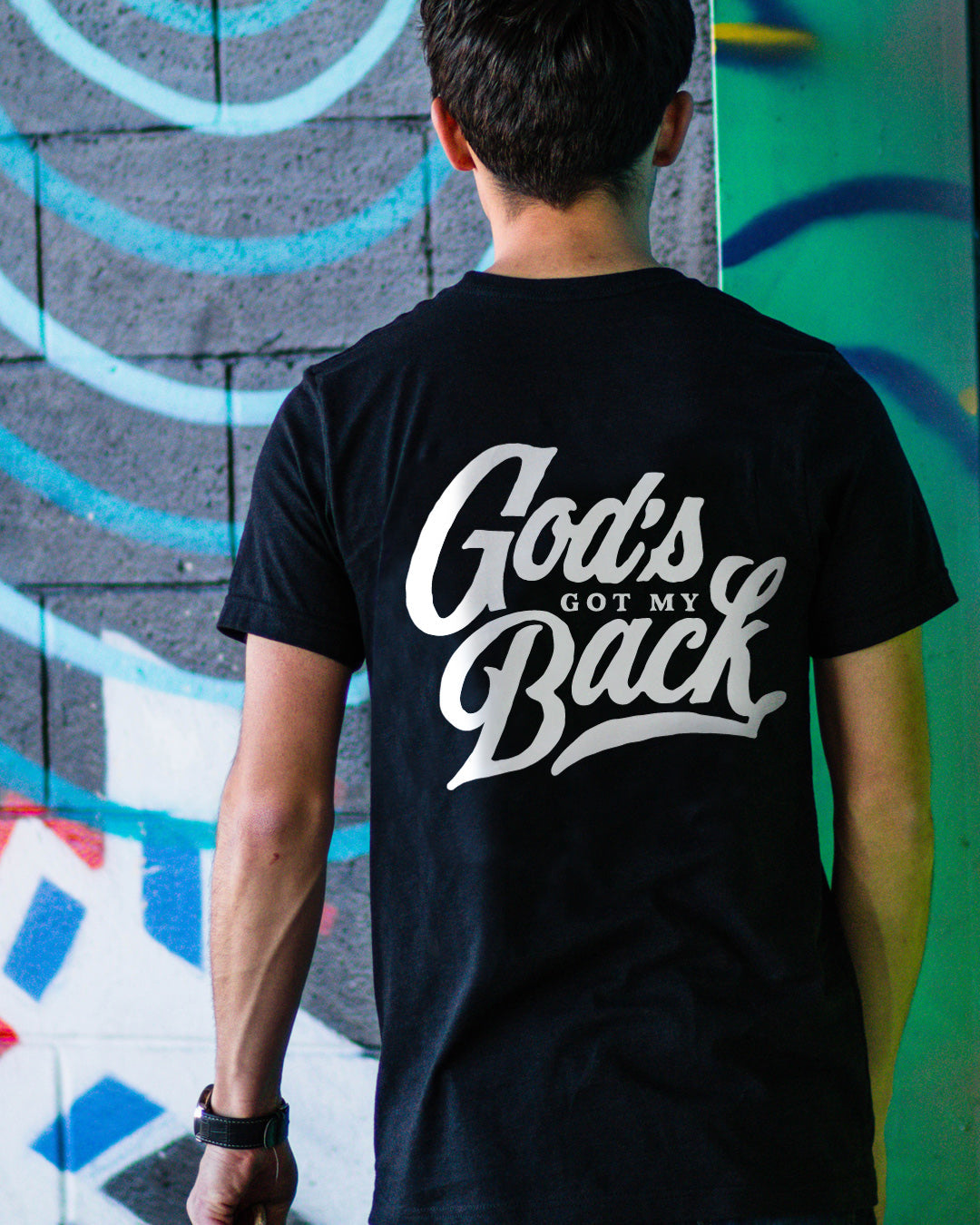 God's got my back black