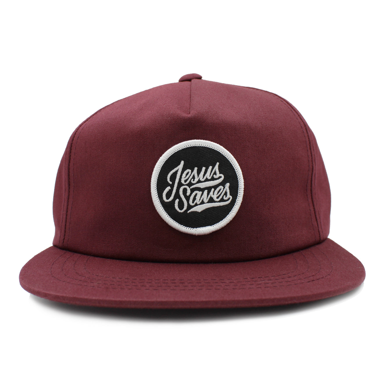 Jesus saves classic snapback maroon