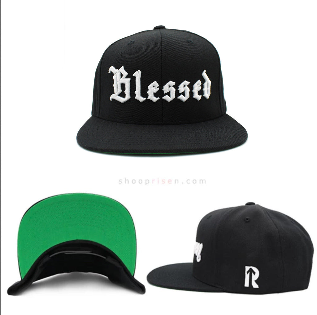 Blessed Old English Black Snapback
